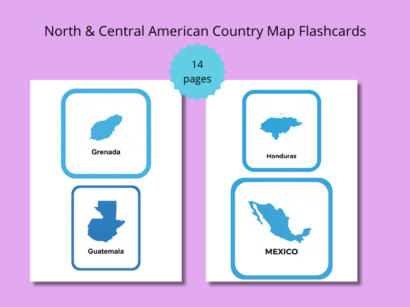 North & Central American Country Map Flashcards