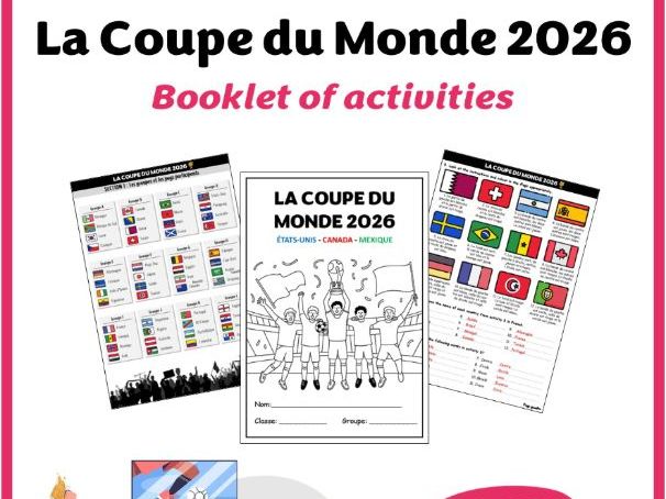 KS3 French - La Coupe du Monde 2026 (World Cup 2026) - Booklet of activities