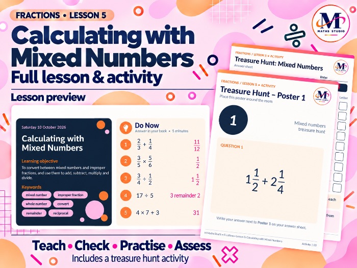 Calculating with Mixed Numbers | Lesson & Activity