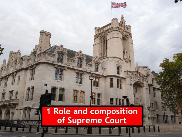 1 Relations between branches: UK Supreme Court - Role and composition