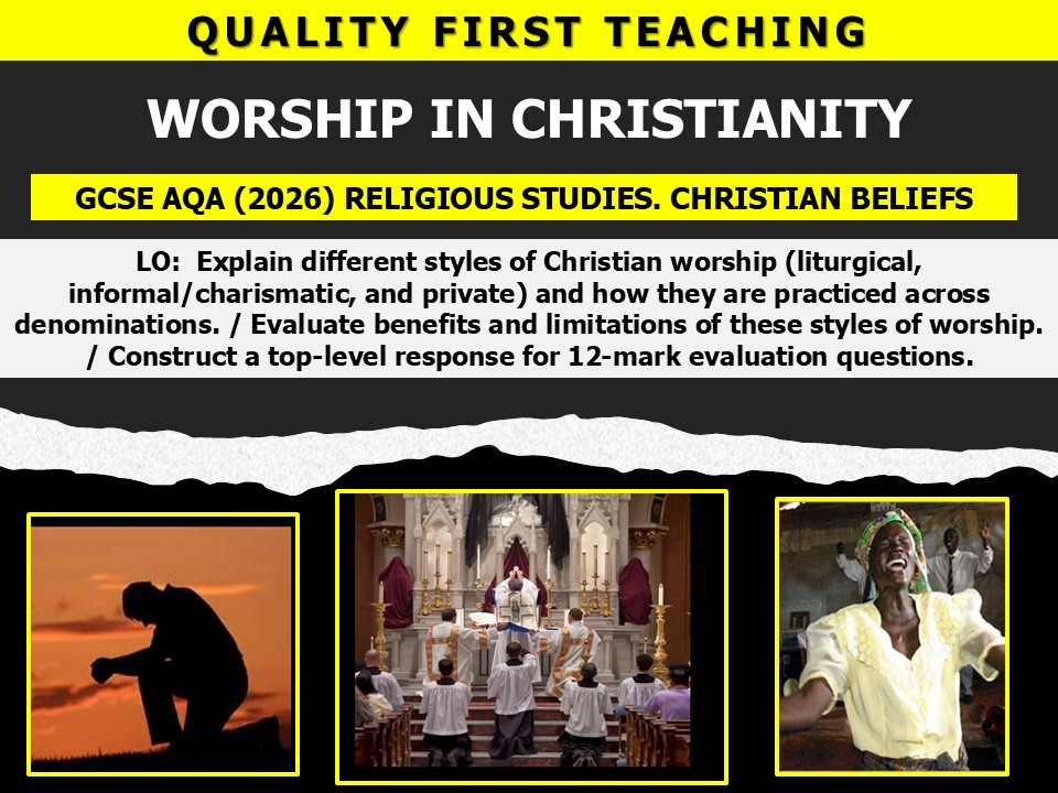 CHRISTIAN WORSHIP. AQA. 2026