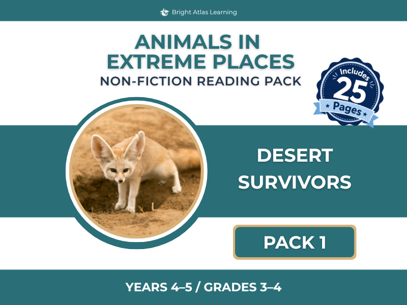 Desert Animals Reading Pack | KS2 | Y4–5