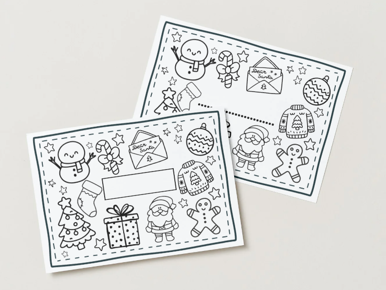 Christmas placemat/envelope