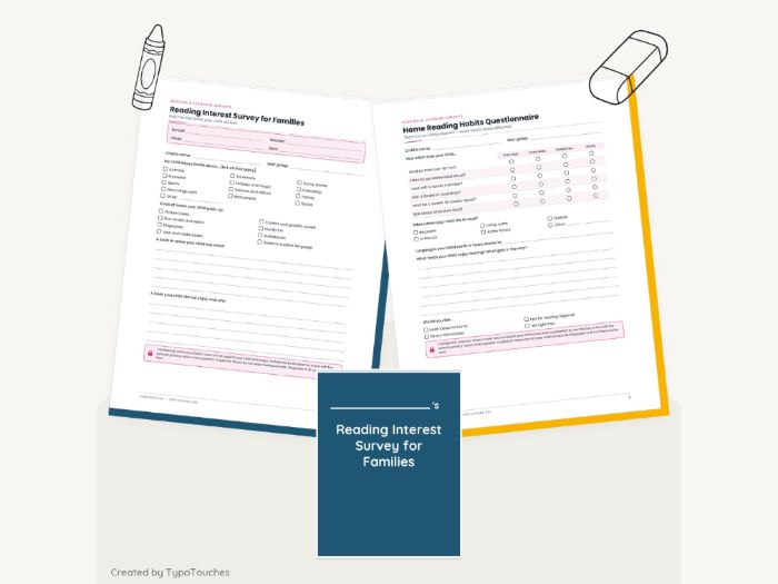 Reading Interest Survey for Families | 8 pp
