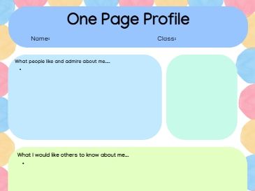 Pupil Profile Template