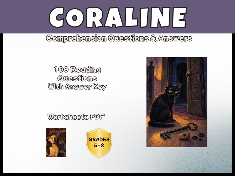 Coraline Reading Comprehension Questions & Answers | Years 5-8 English PDF