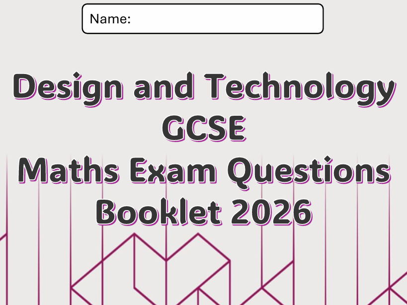 GCSE Design and Technology Math's Questions Revision
