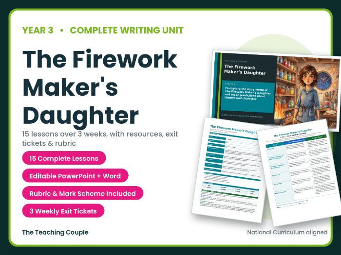 The Firework Maker's Daughter | Year 3 English Unit | 15 Complete Lessons + Resources