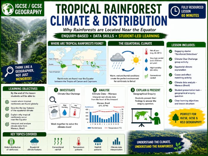 IGCSE Geography - Tropical Rainforests: Distribution & Equatorial Climate (First exam 2027)