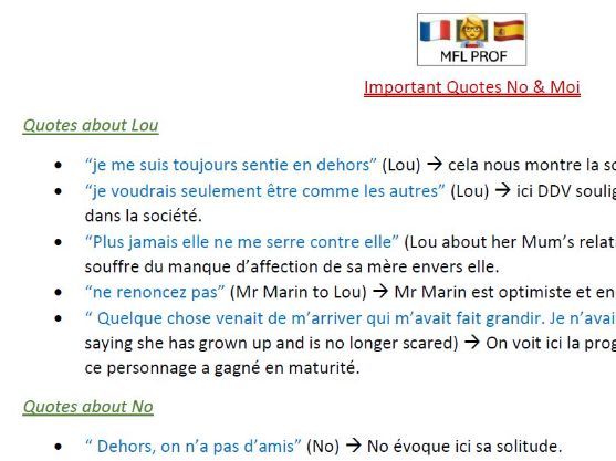Key Quotes No &Moi