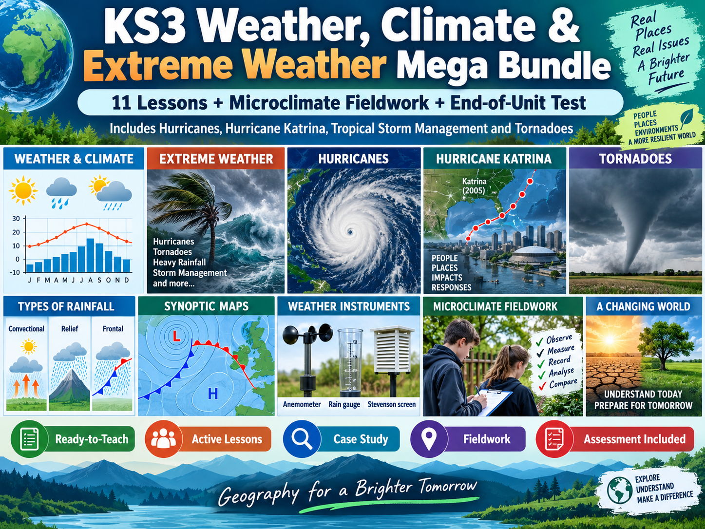 KS3/ Middle School - Geography - Weather and Climate - Extended Weather Bundle