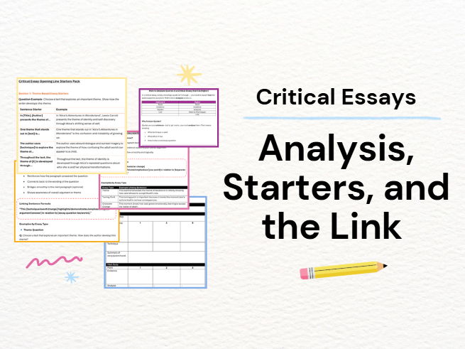 Critical Essays: Analysis, Starters, and the Link