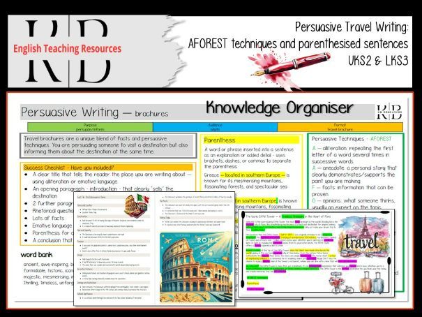 Persuasive Travel Writing: AFOREST Techniques and Parenthesised Sentences