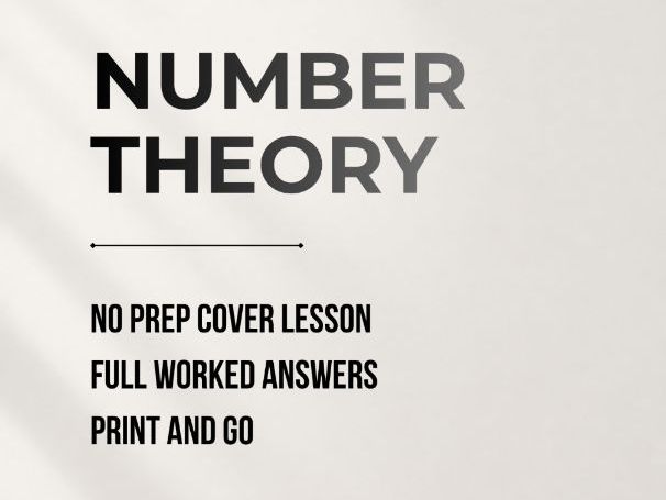 KS5 Further Mathematics Cover Lesson: Primality Testing Algorithms (Miller-Rabin and AKS) (No Prep)
