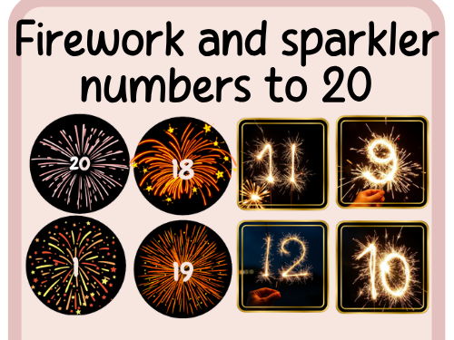 Firework- sparkler numbers to 20