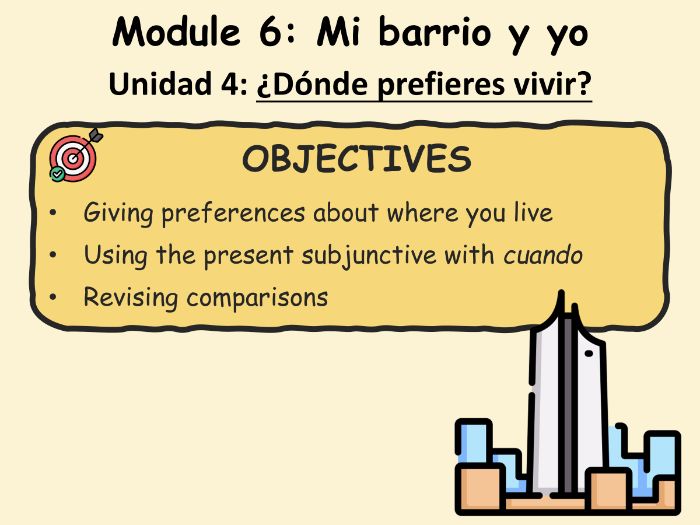 2024 AQA GCSE Spanish - Mi barrio y yo - 4 ¿Dónde prefieres vivir?