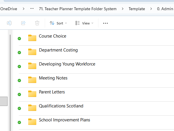 Teacher Planner (Folder Template)