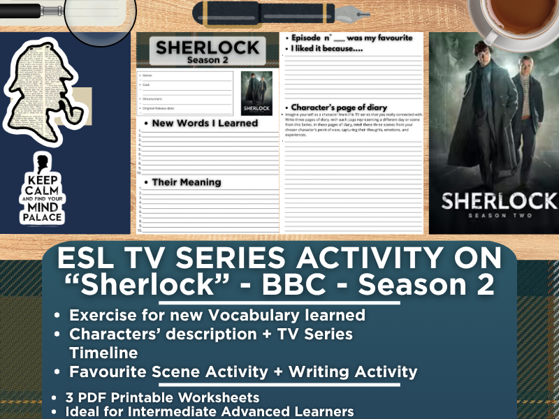 ESL TV Series Activity Worksheets on "Sherlock" - Season 2 - BBC