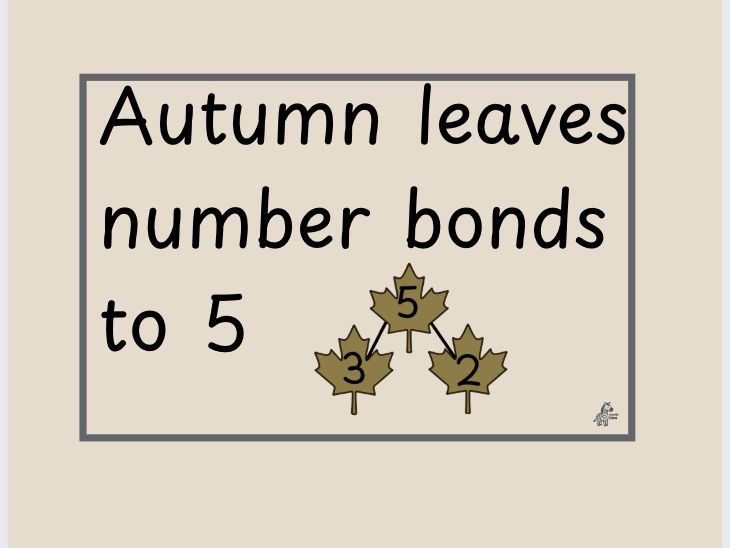 EYFS/KS1 Number Bonds to 5 Autumn Leaves