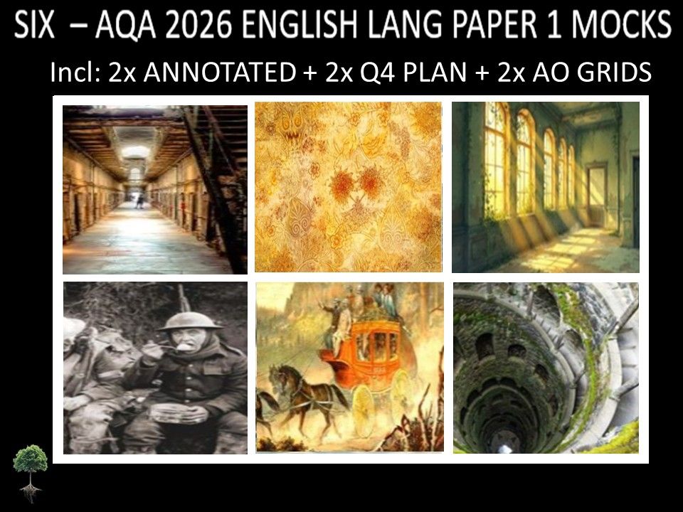 SIX - AQA PAPER 1 | 2026 FULL MOCKS | ANNOTATED | Q4 PLAN | AO GRIDS