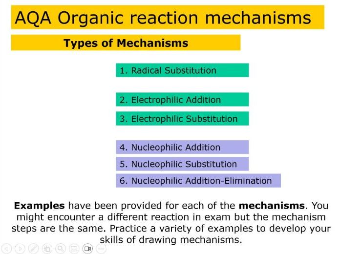 Organic Reaction Mechanism - A Level Chemistry  AQA