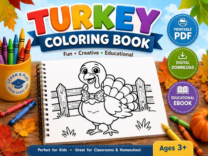 Turkey Coloring Book