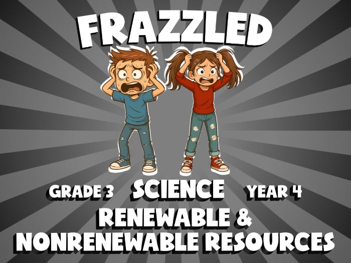 Renewable & Nonrenewable Resources FRAZZLED Science Game | No-Prep Year 4 Review Activity