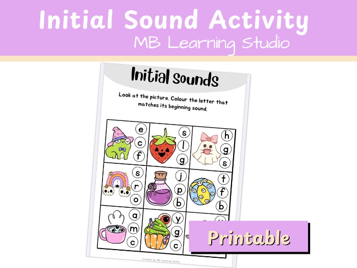 Halloween Initial Sound Activity