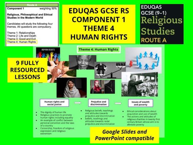 Eduqas GCSE Religious Studies – Theme 4 COMPLETE | Issues of Human Rights | Full Lesson Bundle