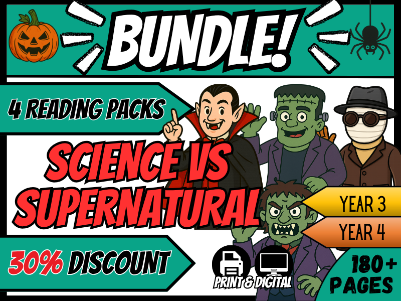 Science vs. the Supernatural | Halloween | Reading Comprehension | Year 3/4