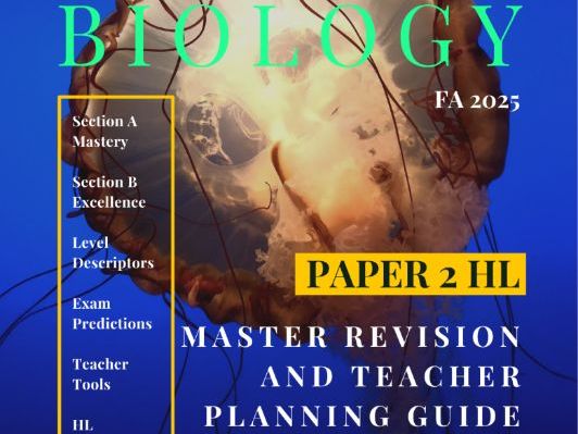 IBDP Biology Paper 2 HL | Master Revision and Teacher Planning Guide | FA2025