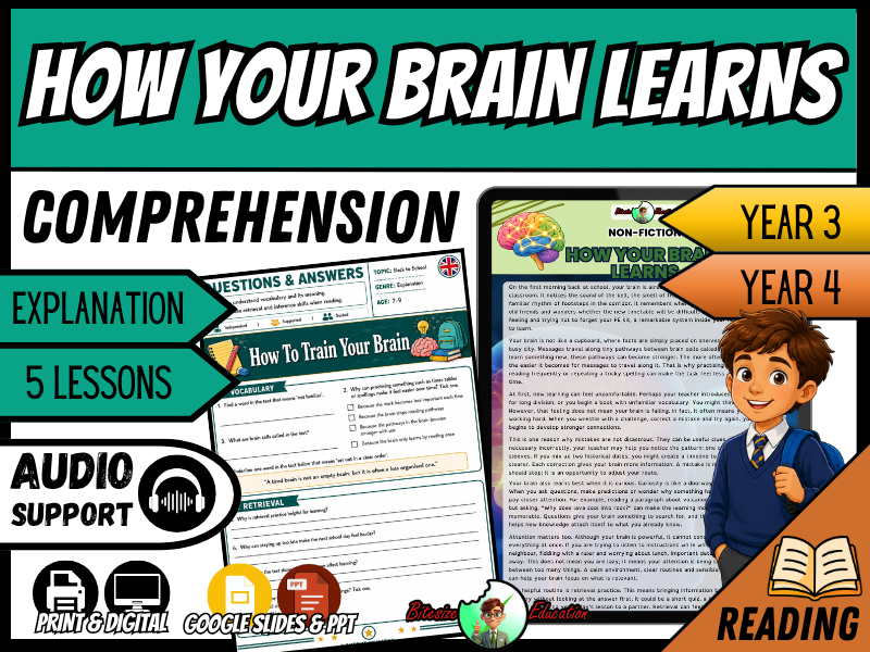How Your Brain Works | Back To School | Reading Comprehension | Year 5 and 6