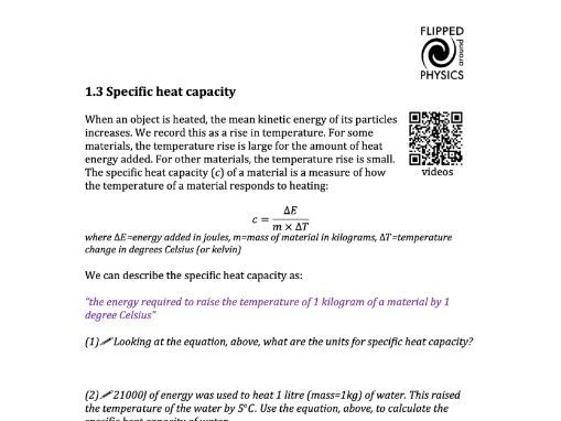 Specific heat capacity