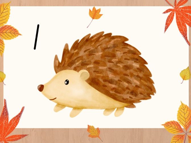 Autumn Hedgehogs Number Mats