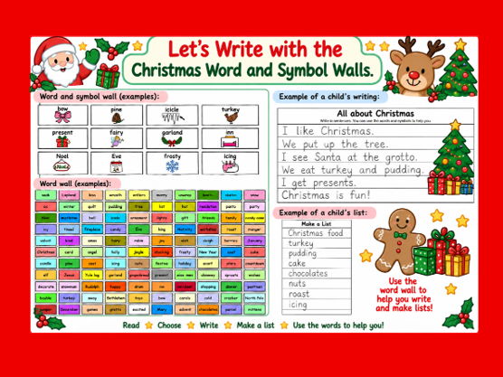 Let's write with Christmas Word Walls