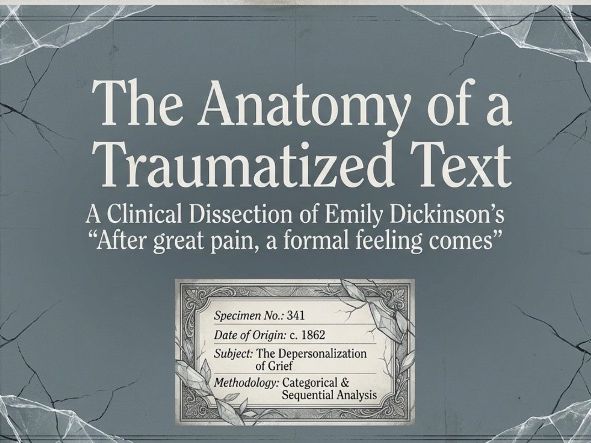 After great pain, a formal feeling comes – by Emily Dickinson | Senior English