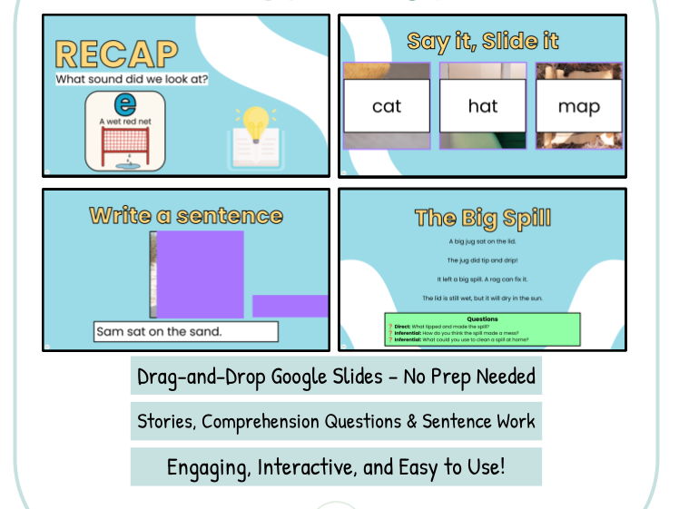 Grade 1: Digital Phonics Lessons | Short Vowels Review & Mastery