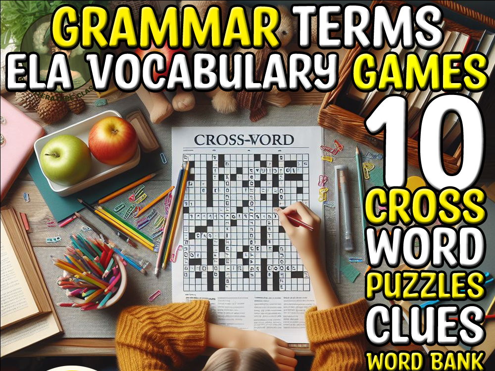 Grammar #1-10 ELA Vocabulary Crossword Puzzle