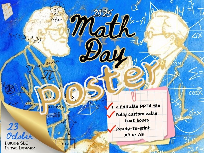 Editable Math Day PPT Poster Template | School Event Display | Printable Math Activity Day Flyer
