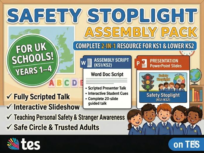 Safety Stoplight Assembly: Personal Safety & Safeguarding (KS1 & Lower KS2)