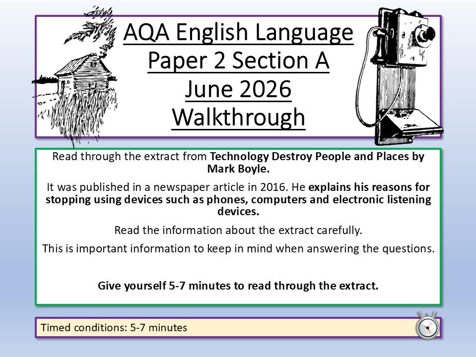 AQA English Language May/June 2026