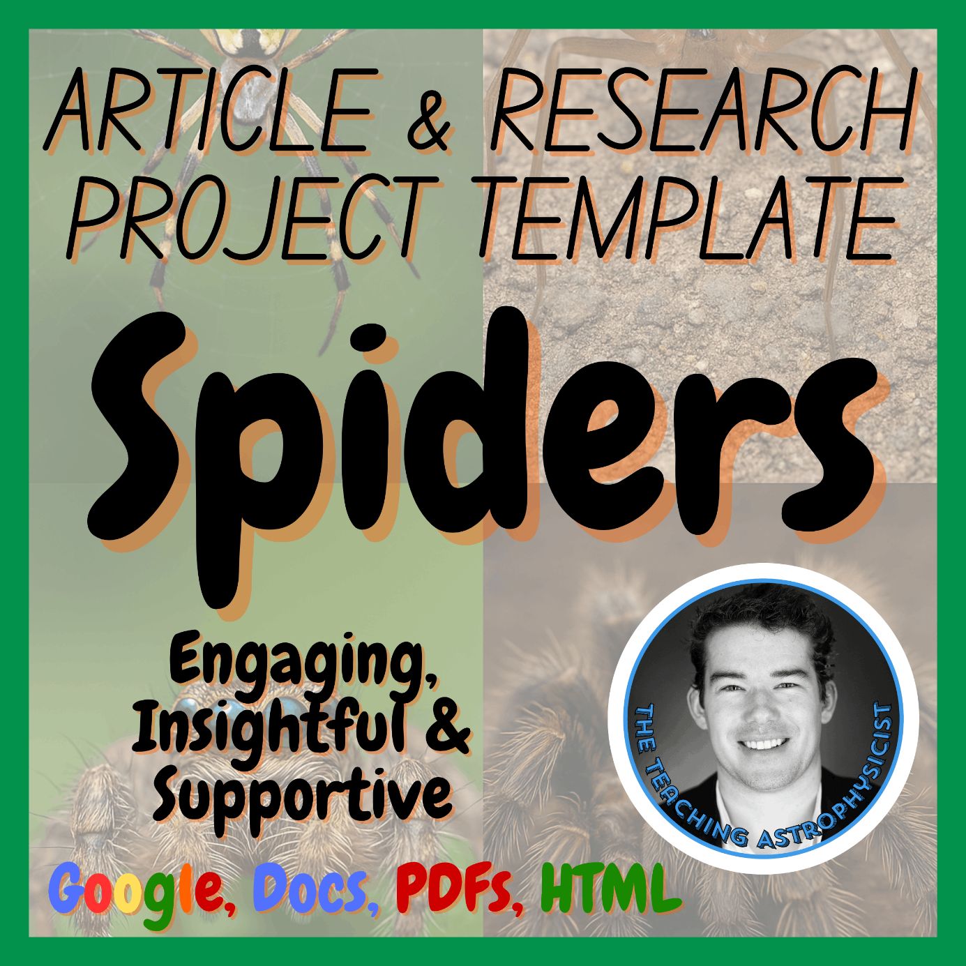 Spiders | Biology Science Articles + Research Project Template Set