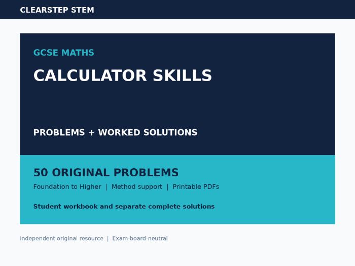 GCSE Calculator Skills Problems and Solutions