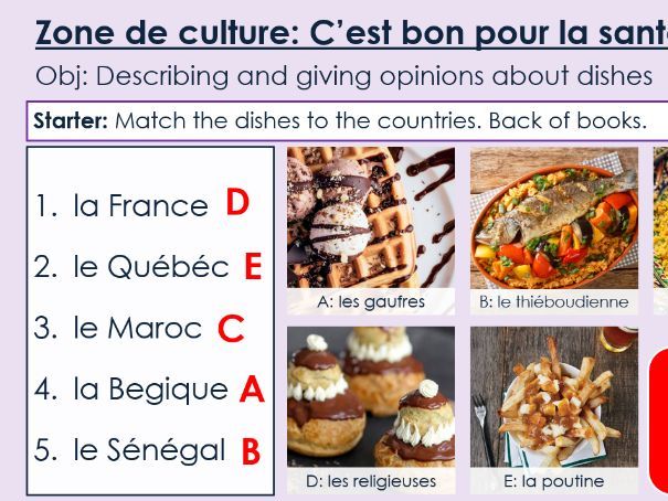 NEW 2026 GCSE French. Foundation/ Vert. Module 4. Zone de culture: C’est bon pour la santé?