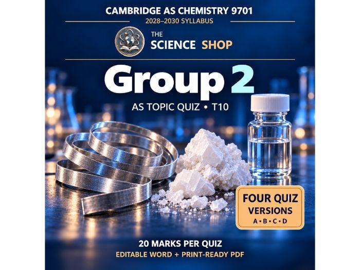 Group 2 | Cambridge AS Chemistry 9701 | 4 Revision Quizzes