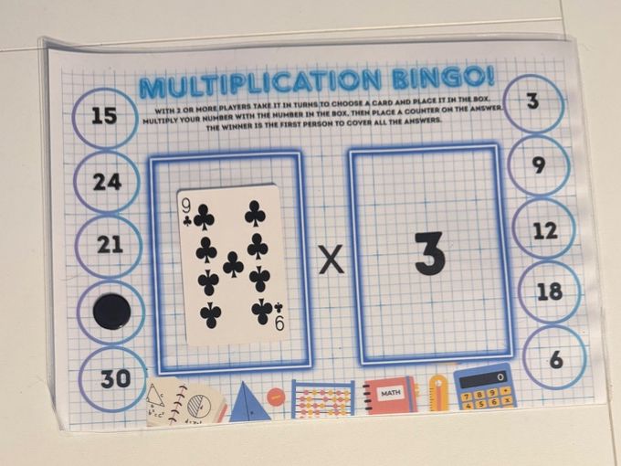 Multiplication Bingo Game