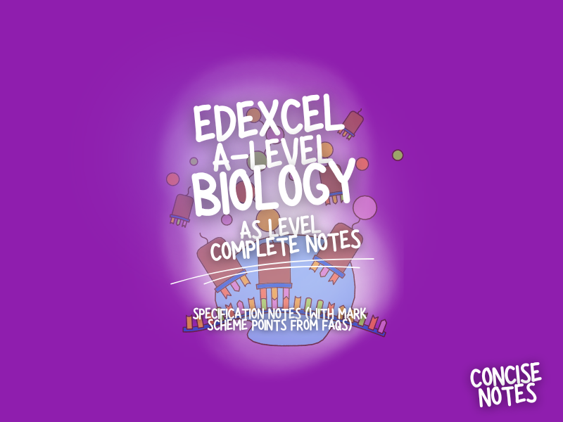 Edexcel AS Biology Complete Revision Notes (Units 1, 2 & 3)