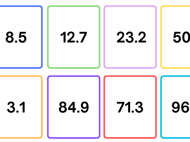 Decimal Flashcards