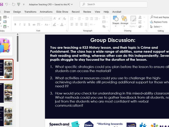 Adaptive Teaching - Staff Meeting CPD