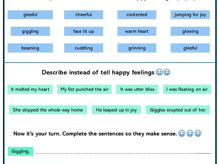Words for happy feelings